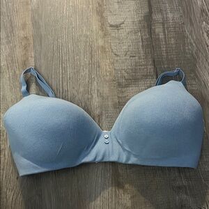 Victoria's Secret Sky Blue Ribbed Bra